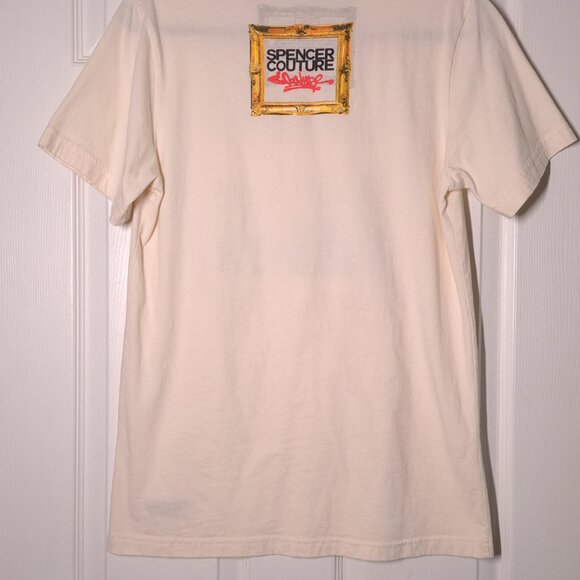 Spencer Couture: Positive Reinforcement Print USED Shirt (M, Cream, Street Art) - Picture 7 of 9